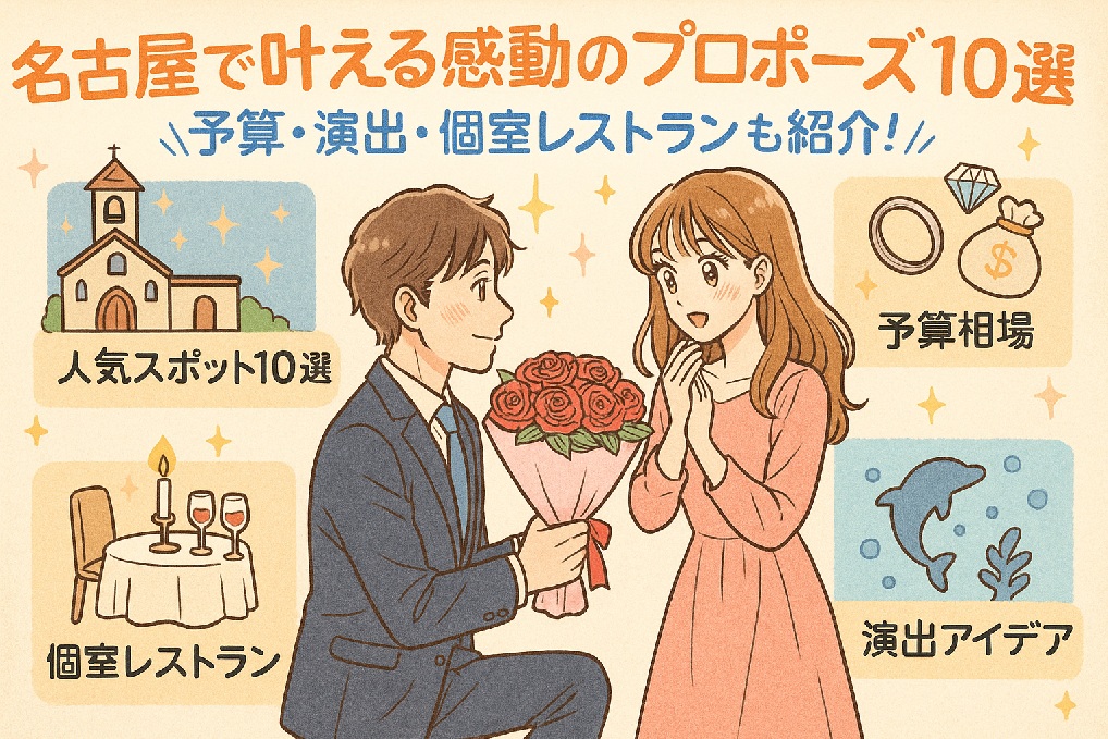 名古屋で叶える感動のプロポーズ10選｜予算・演出・個室レストランも紹介！