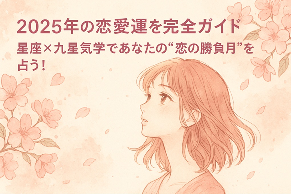 2025年の恋愛運を完全ガイド｜星座×九星気学であなたの“恋の勝負月”を占う！