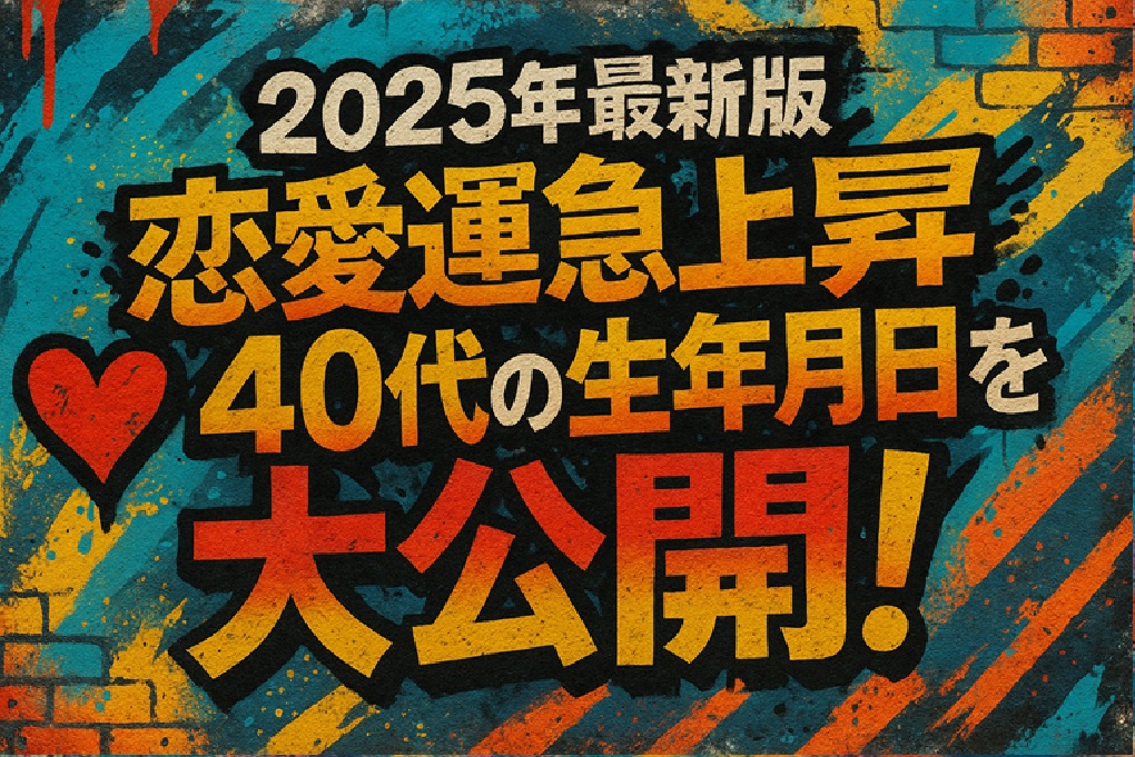 【2025年版】40代の恋愛運がピークに！運命の恋が動き出す生年月日TOP30