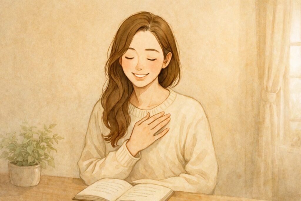 婚活で自信を取り戻すために自分と向き合う女性のイメージ