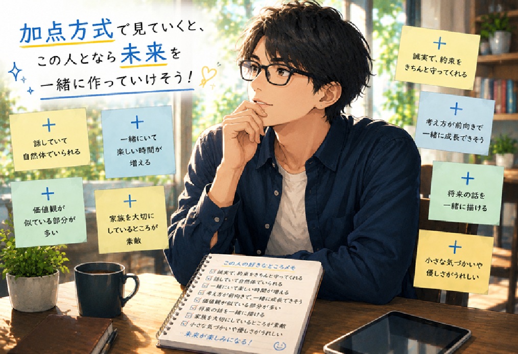 婚活で減点ゼロの相手を探してしまうイメージ