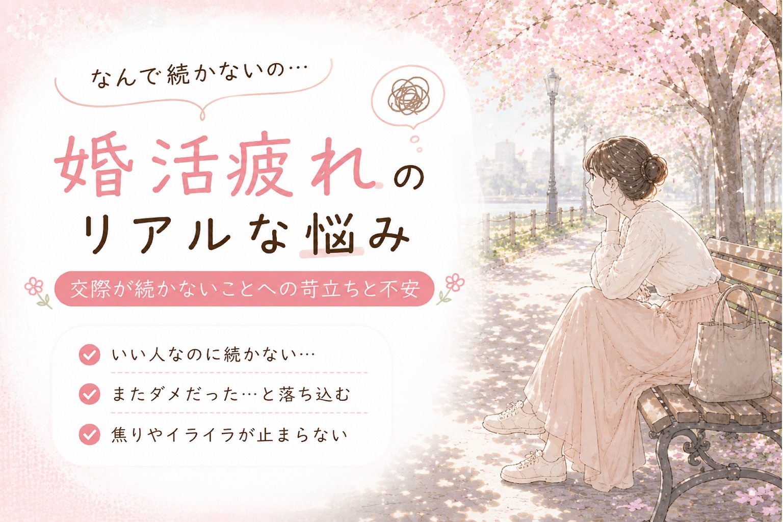 婚活に疲れたあなたへ｜なぜ交際が続かない？焦りと不安
