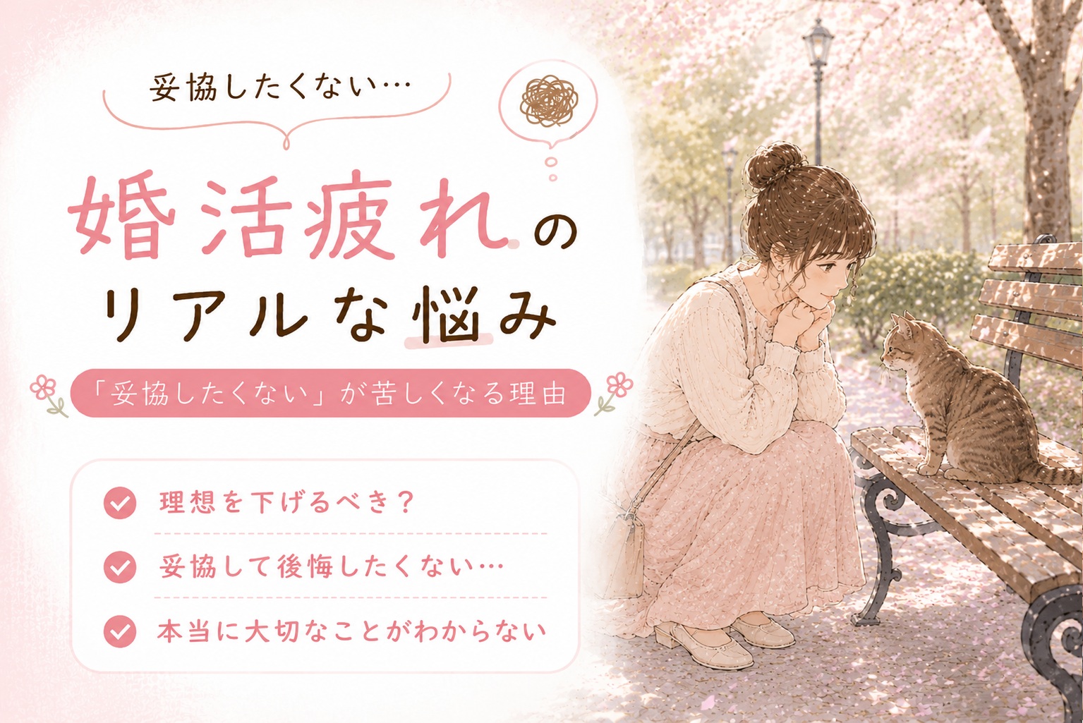 婚活が疲れたあなたへ｜「妥協したくない」が苦しくなる理由