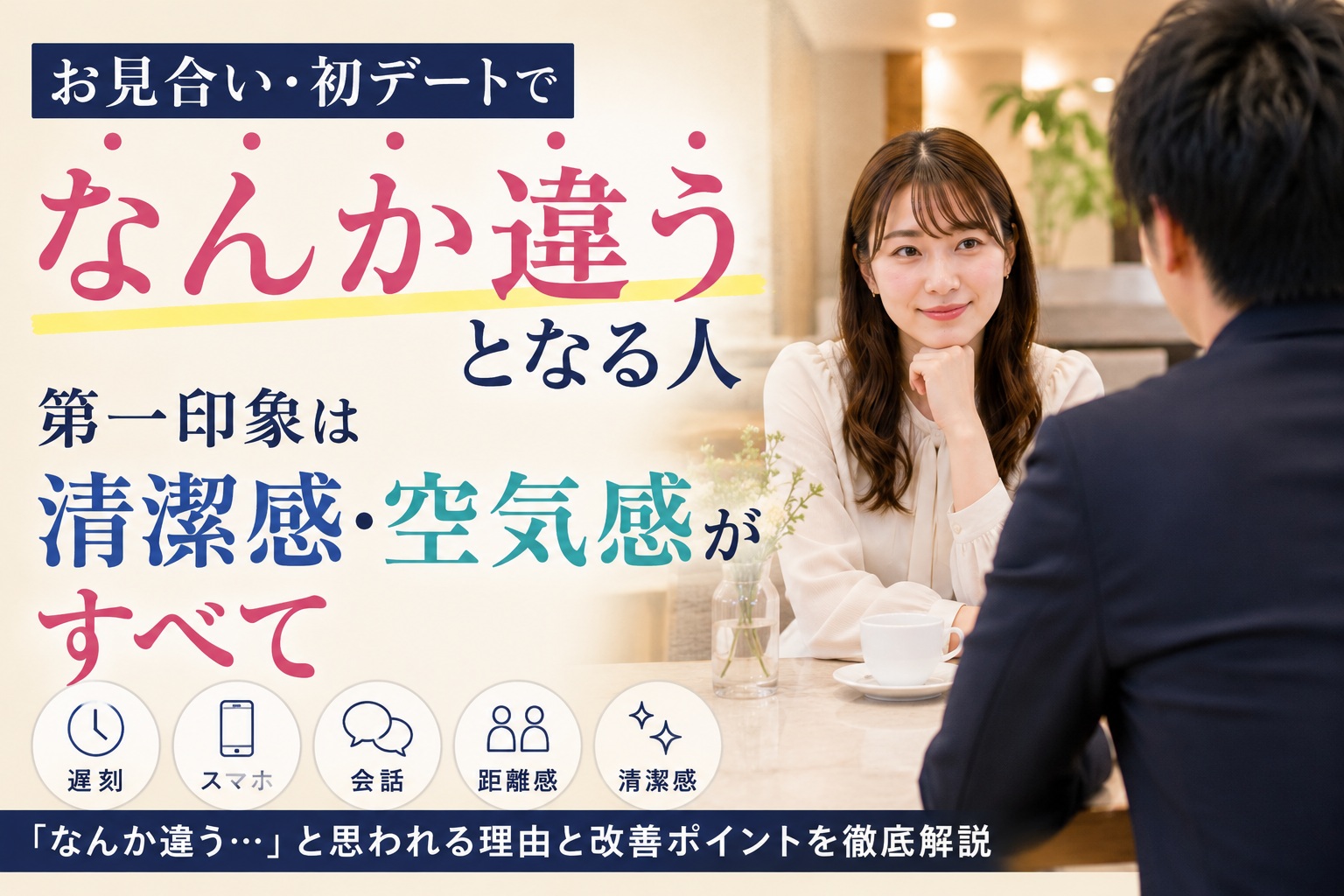 第一印象は清潔感・空気感がすべて｜お見合い・初デートで「なんか違う」となる人