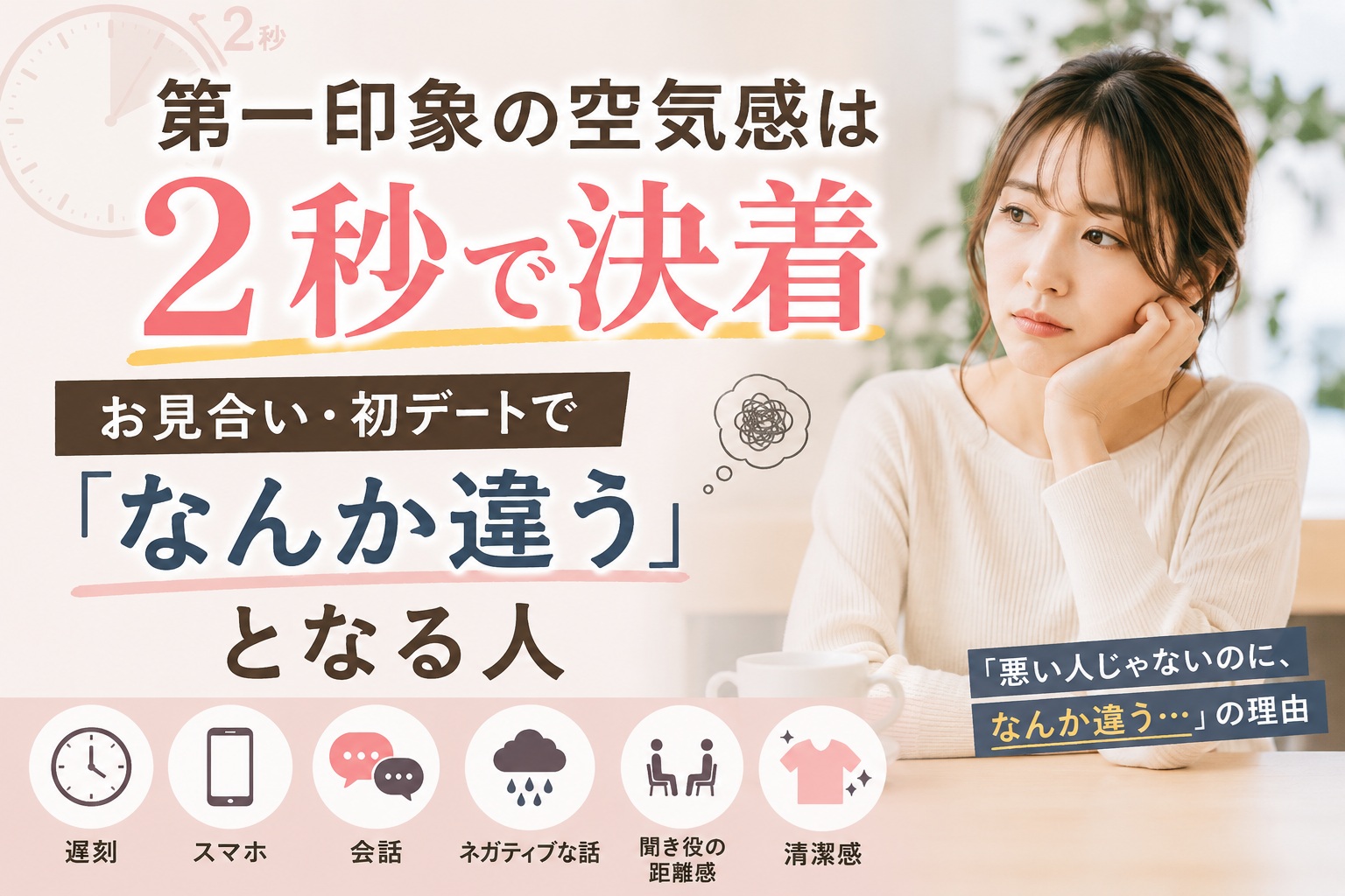 清潔感だけじゃ足りない｜婚活の“空気感”は2秒で伝わる
