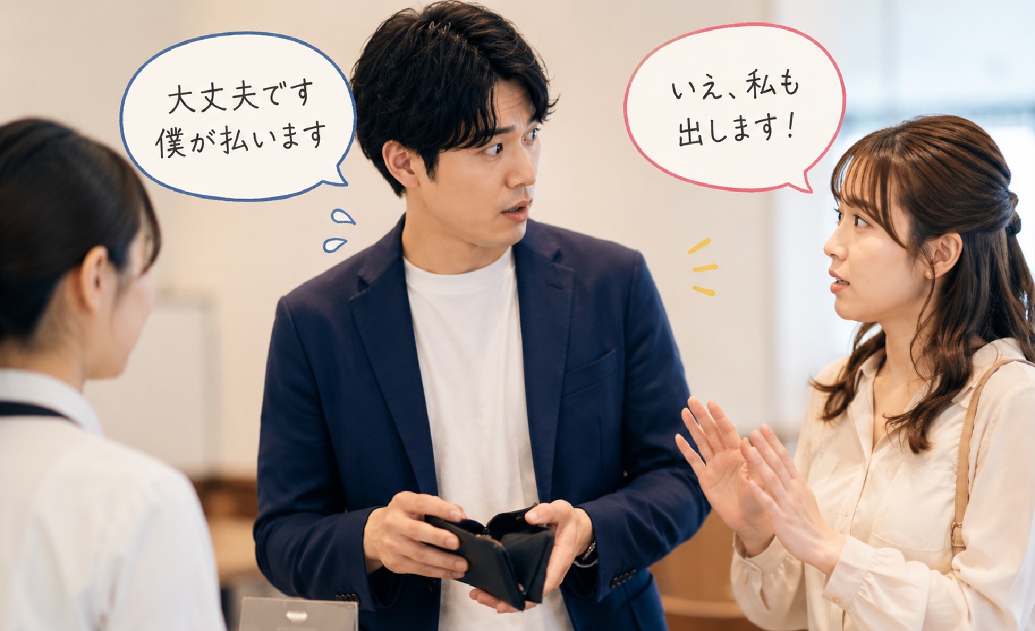 婚活の初デートで会計時に気まずくなる空気