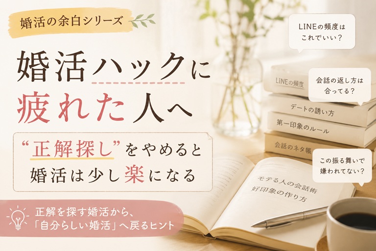 婚活ハックに疲れた人へ｜“正解探し”をやめると婚活は少し楽になる