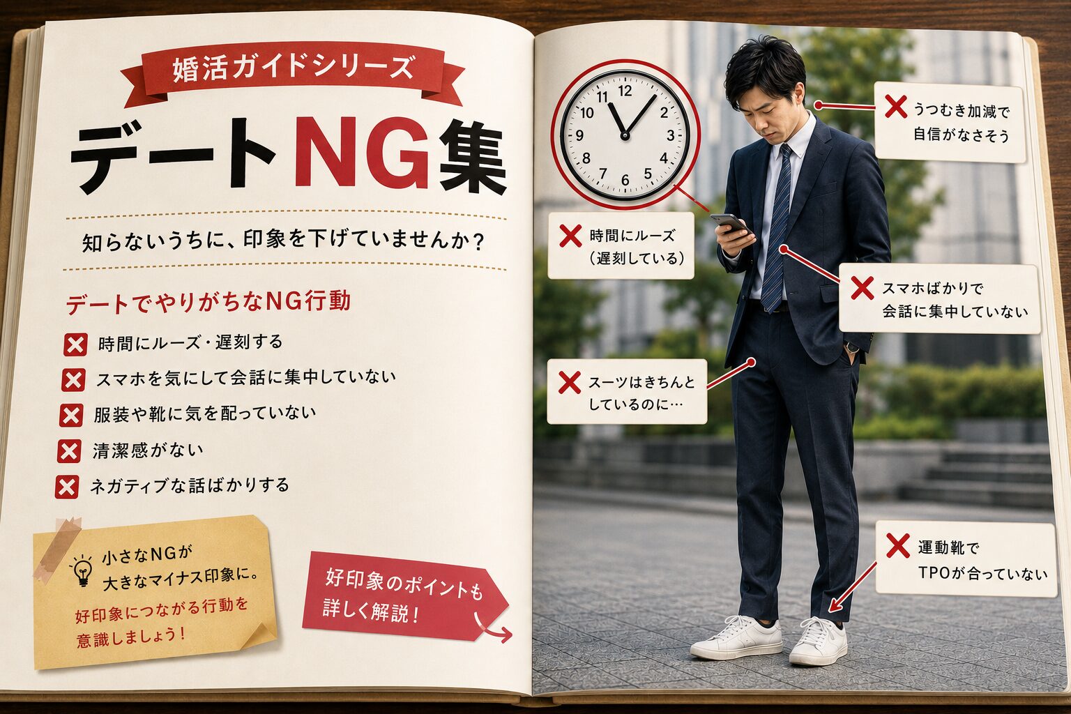 初デートで“なんか違う”と思われる人の特徴｜婚活で距離が縮まらないNG行動10選中上位５選