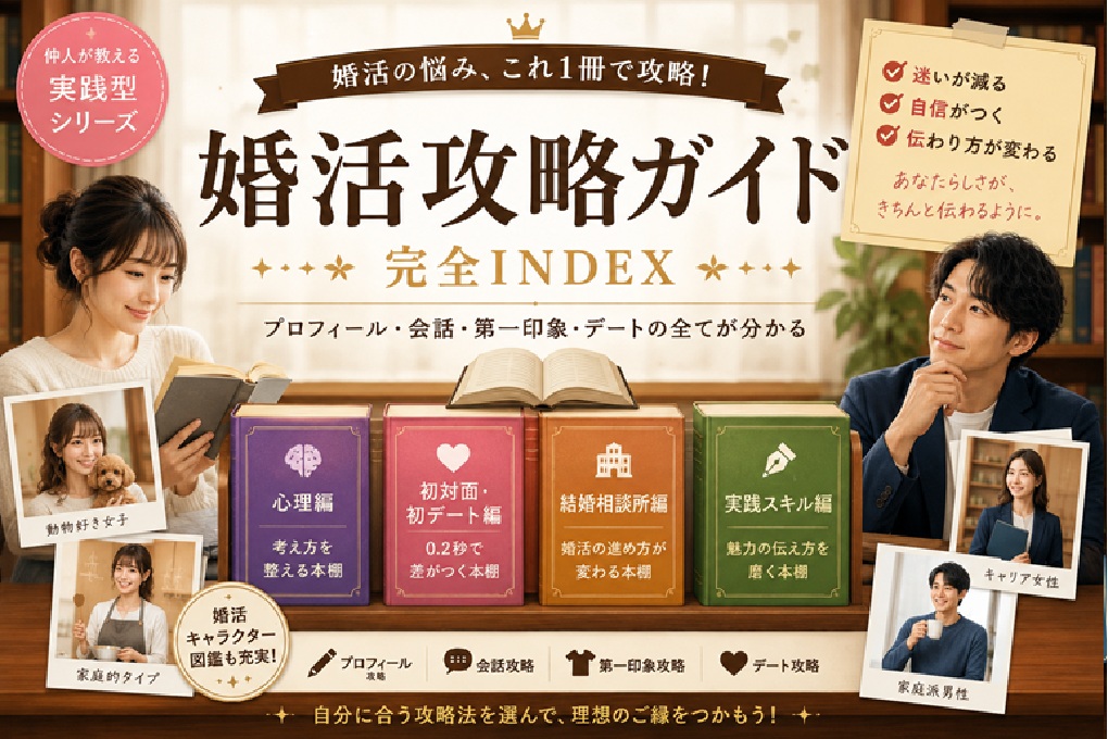 婚活攻略ガイド｜プロフィール・会話・第一印象の実践スキル集
