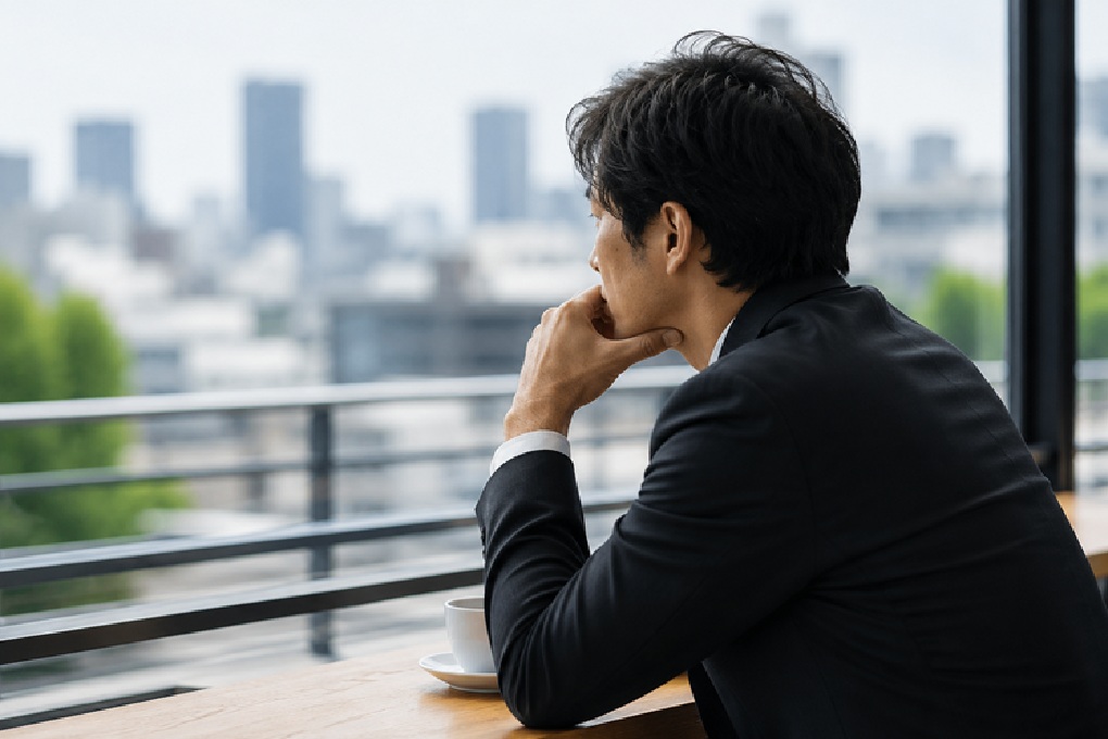婚活の進め方を考える男性のイメージ