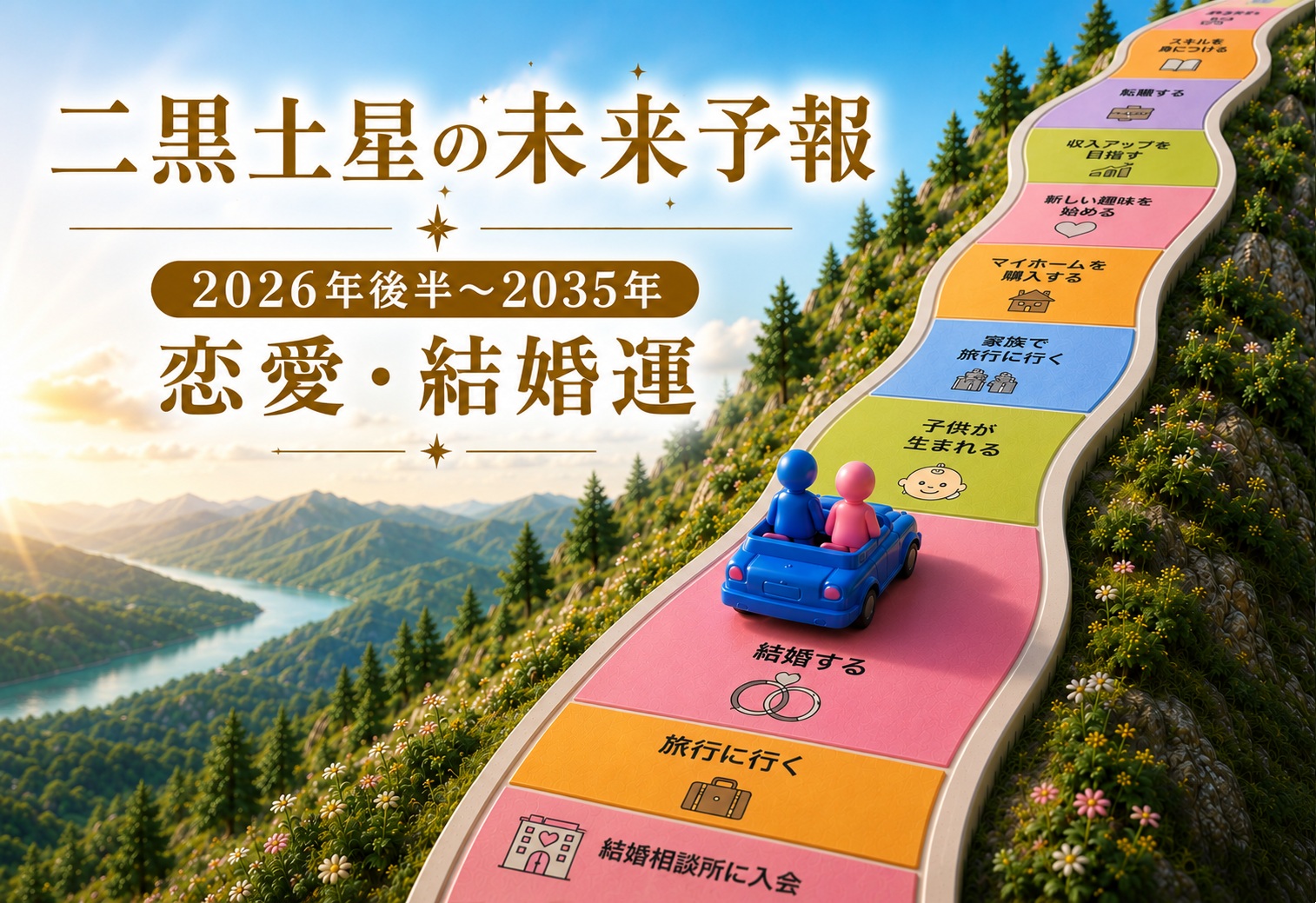 二黒土星の未来予報【2026年後半〜2035年】恋愛運・結婚運を10年先まで解説