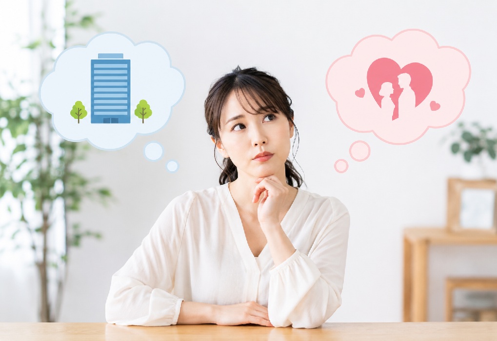婚活と転職のどちらを優先するか考える女性