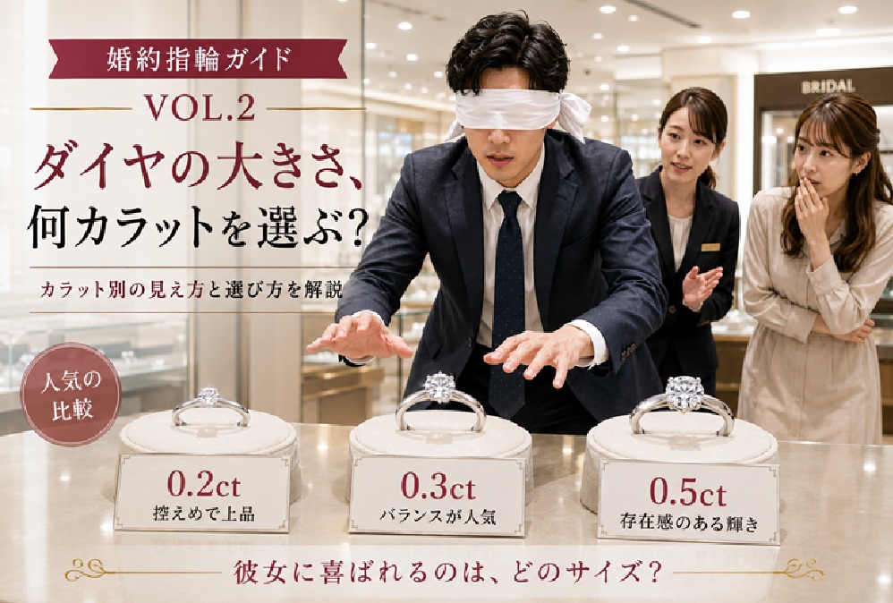 婚約指輪のダイヤの大きさは？年齢・予算別に後悔しないカラットの選び方